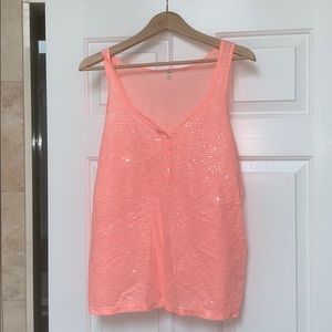JCrew Bright Tangerine stripe tank!